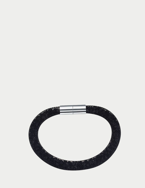 Swarovski Stardust black crystal mesh bracelet with magnetic clasp