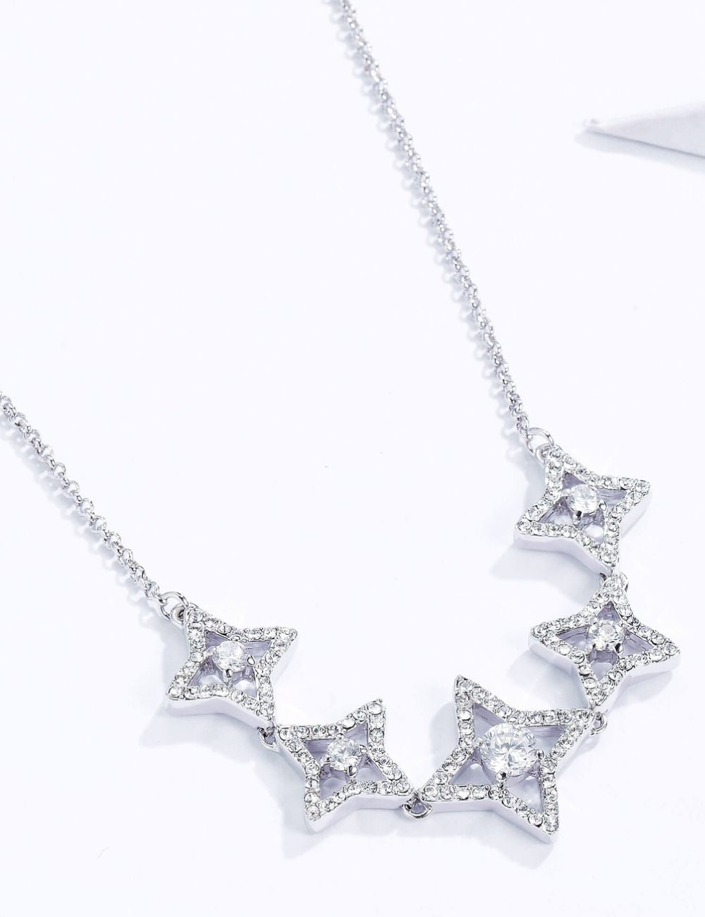 Swarovski Dance Star Necklace – Rhodium-Plated with Crystals
Add a celestial sparkle to your jewelry collection with the Swarovski Dance Star necklace, designed with a delicate chain and five radiant star-shaped motifs. Encrusted with shimmering clear Swa Swarovski Dance Star Necklace – Rhodium-Plated with Crystals
Add a celestial sparkle to your jewelry collection with the Swarovski Dance Star necklace, designed with a delicate chain and five radiant star-shaped motifs. Encrusted with shimmering clear Swa