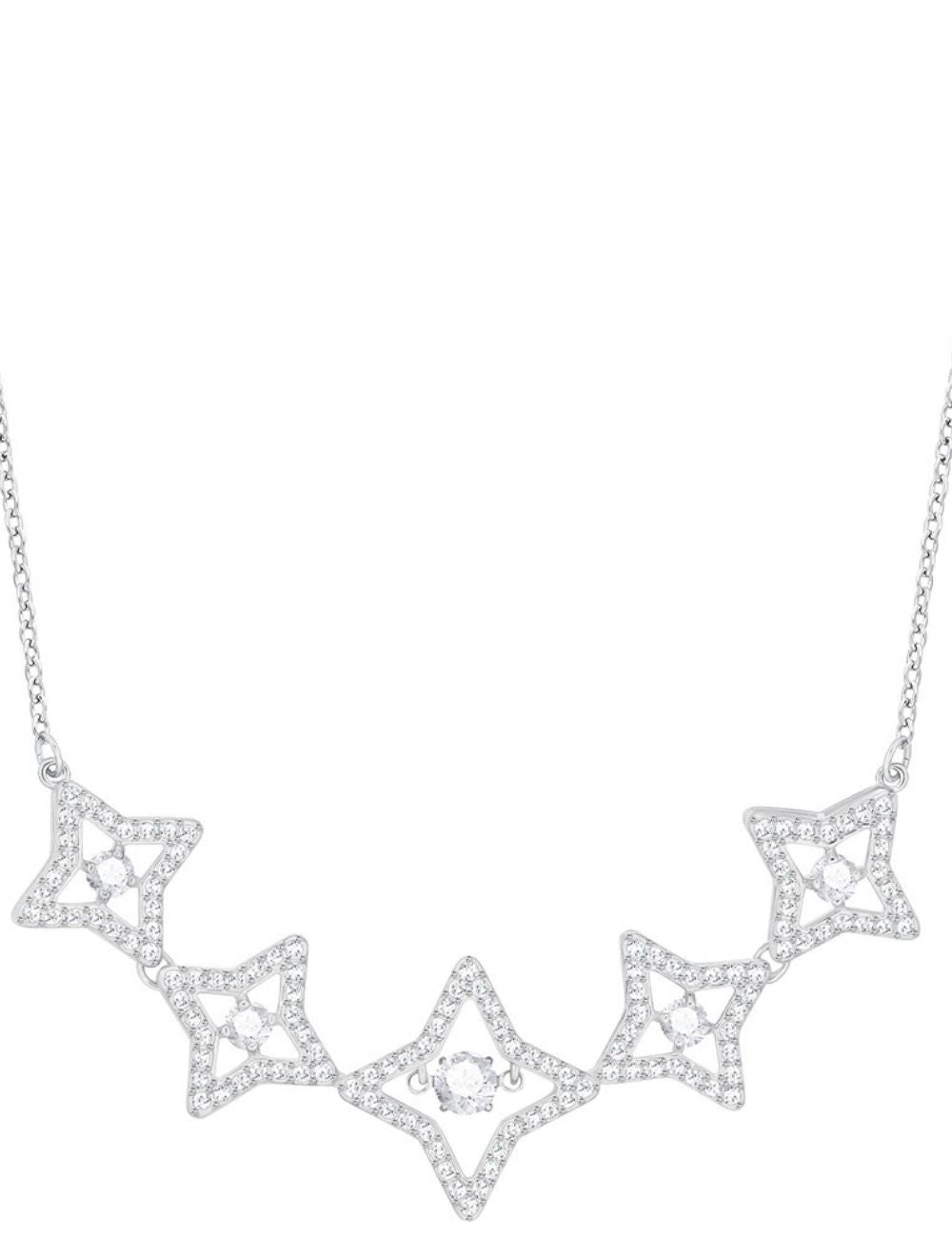 Swarovski Dance Star Necklace – Rhodium-Plated with Crystals
Add a celestial sparkle to your jewelry collection with the Swarovski Dance Star necklace, designed with a delicate chain and five radiant star-shaped motifs. Encrusted with shimmering clear Swa Swarovski Dance Star Necklace – Rhodium-Plated with Crystals
Add a celestial sparkle to your jewelry collection with the Swarovski Dance Star necklace, designed with a delicate chain and five radiant star-shaped motifs. Encrusted with shimmering clear Swa