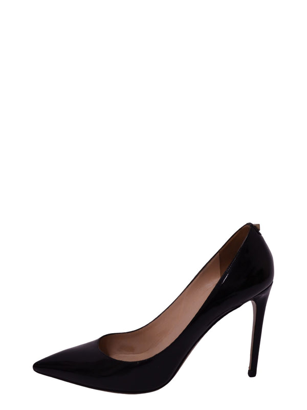 Valentino Garavani black patent leather pointed-toe pumps