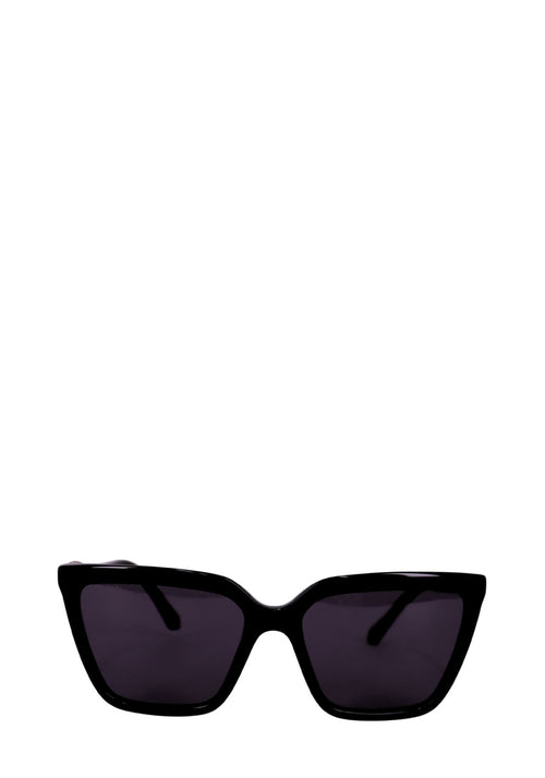 Bvlgari black cat-eye sunglasses with gold arms and crystal detailing