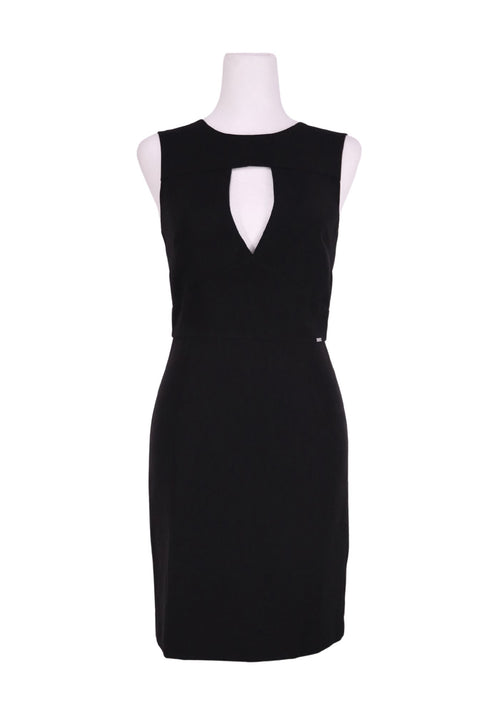 Guess black bodycon dress with keyhole cutout neckline