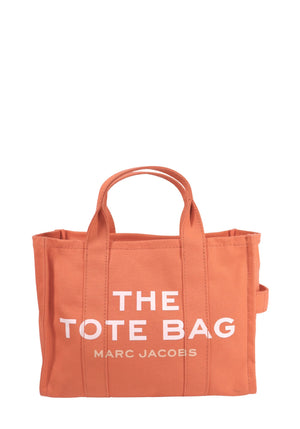 Marc Jacobs orange canvas tote bag with logo print