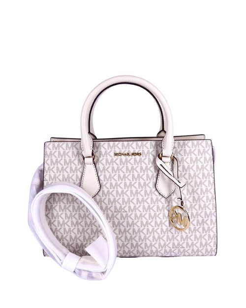 Michael Kors MK logo vanilla tote bag with leather handles