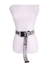 Off-White industrial belt white with black logo print