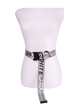 Off-White industrial belt white with black logo print