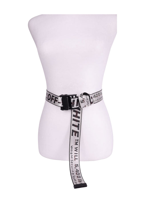 Off-White industrial belt white with black logo print
