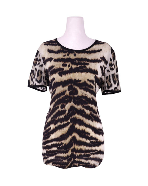 Roberto Cavalli animal print top short sleeve