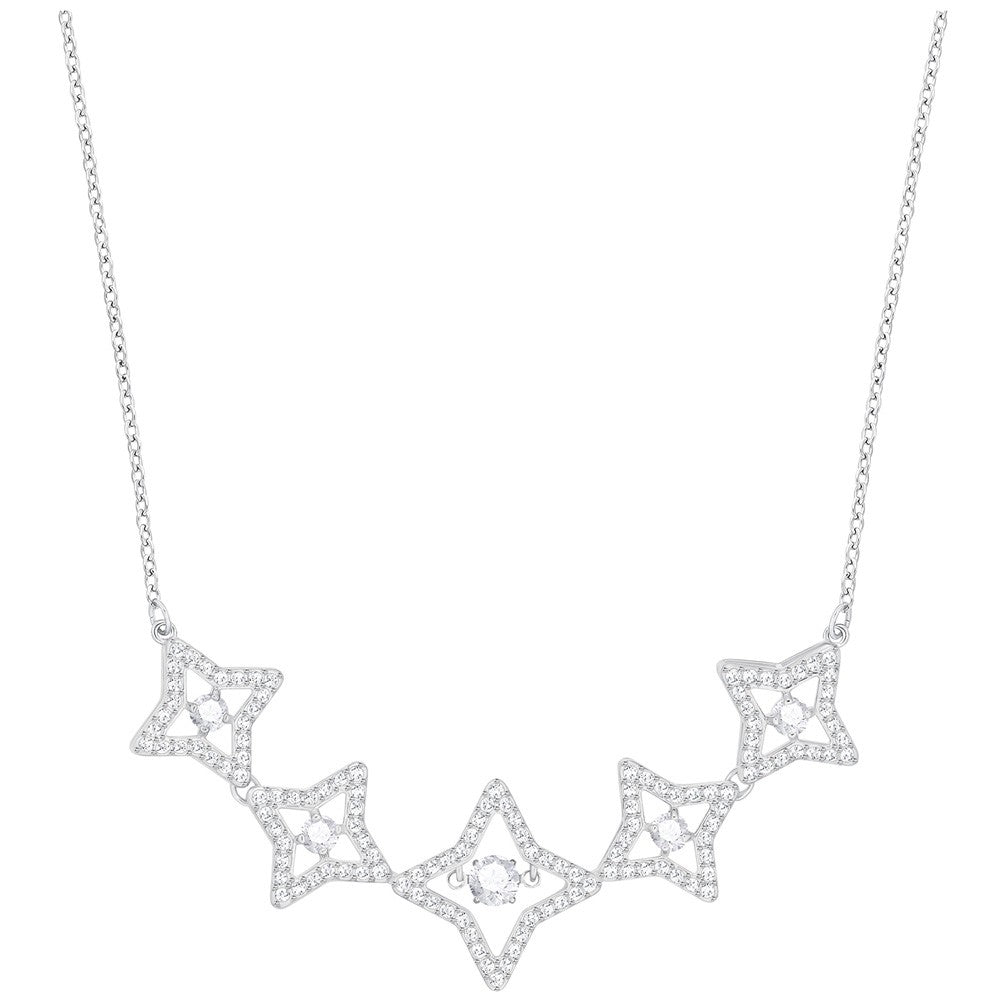 Swarovski Dance Star Necklace – Rhodium-Plated with Crystals
Add a celestial sparkle to your jewelry collection with the Swarovski Dance Star necklace, designed with a delicate chain and five radiant star-shaped motifs. Encrusted with shimmering clear Swa Swarovski Dance Star Necklace – Rhodium-Plated with Crystals
Add a celestial sparkle to your jewelry collection with the Swarovski Dance Star necklace, designed with a delicate chain and five radiant star-shaped motifs. Encrusted with shimmering clear Swa