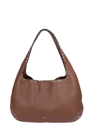 Valentino brown leather Rockstud shoulder bag 